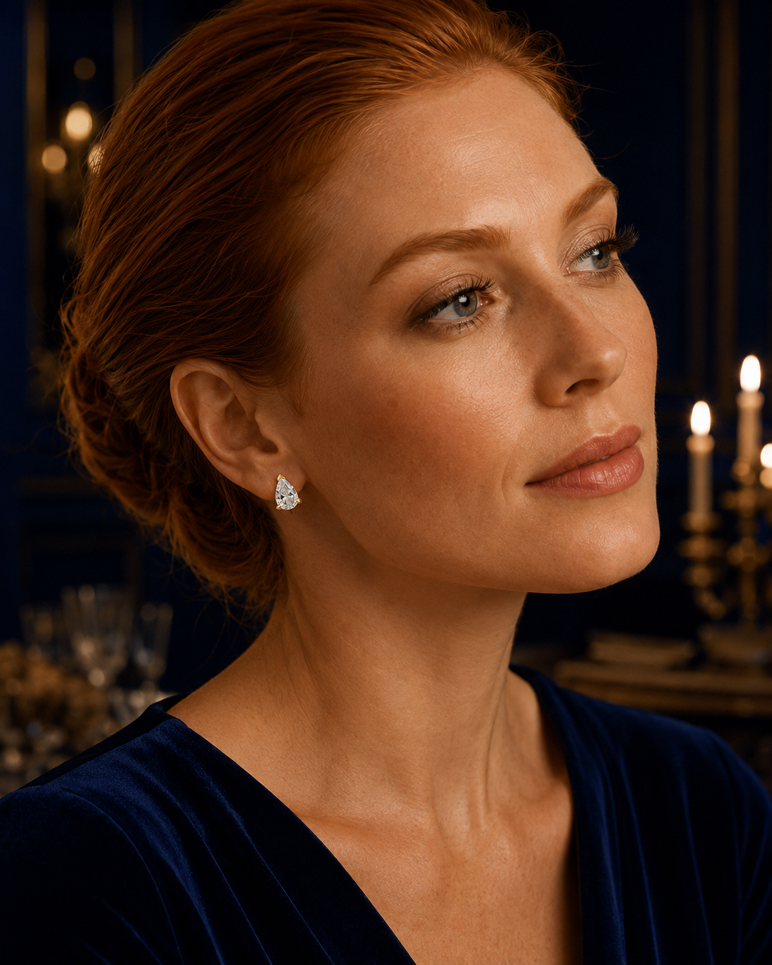 Pendientes de diamantes Pear Lumen