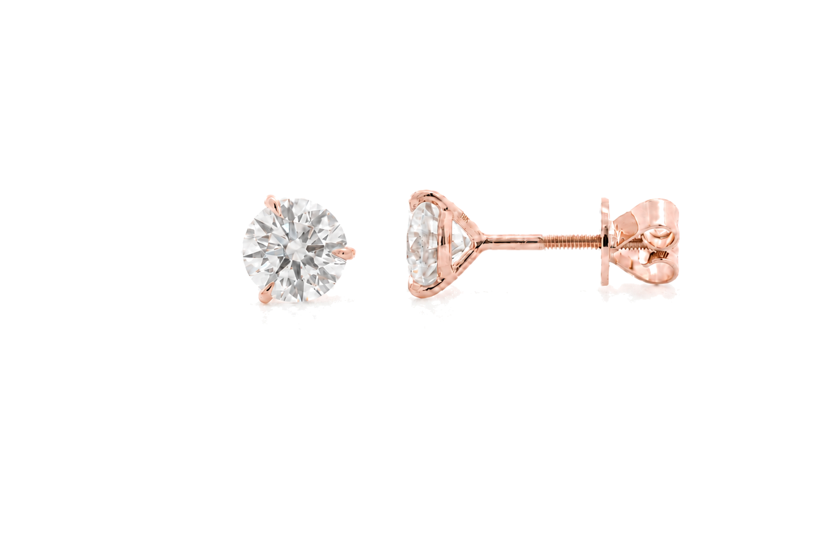 Martini-Ohrstecker mit laborgezüchteten Diamanten