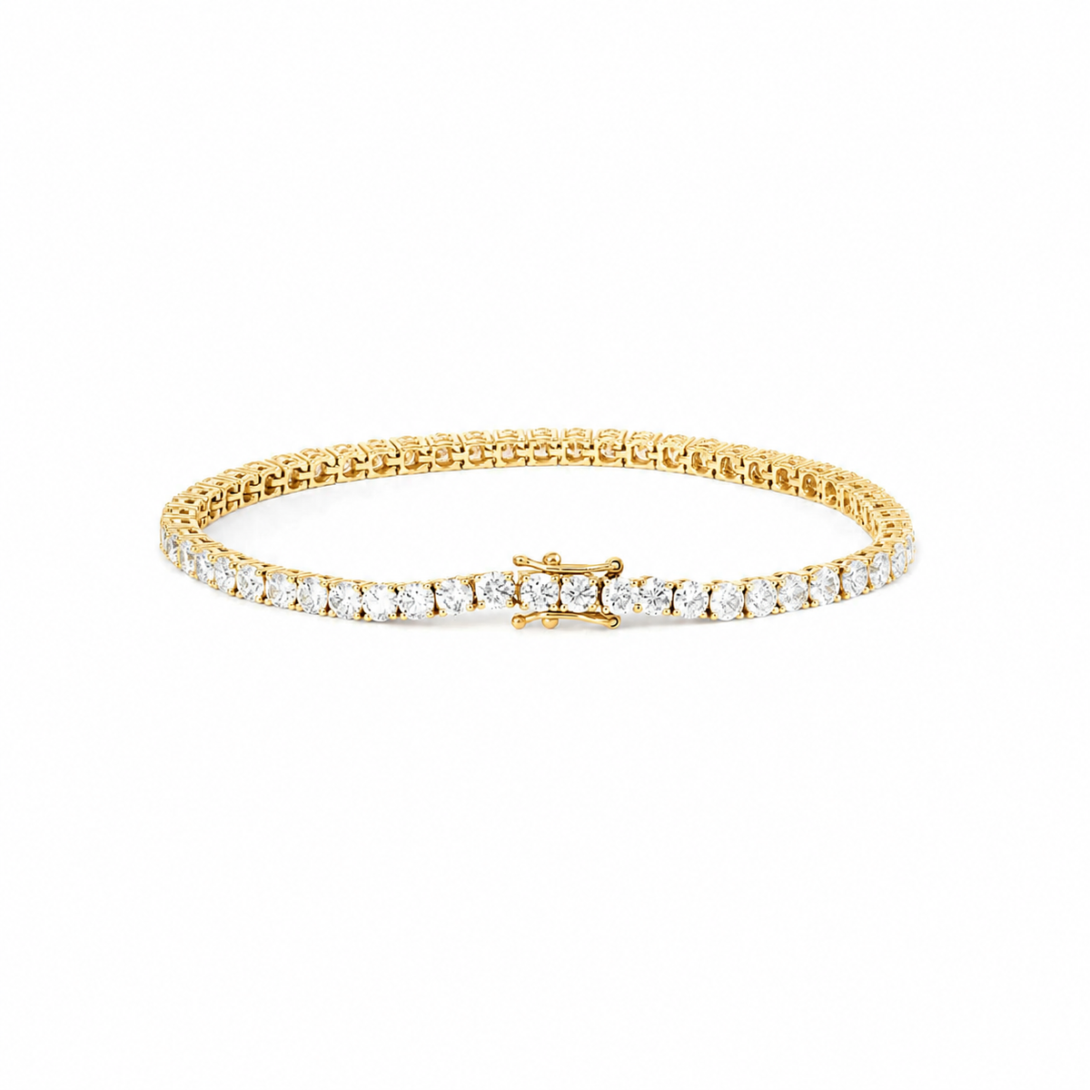 Pulsera rivière cesta cuadrada de diamantes Lumen