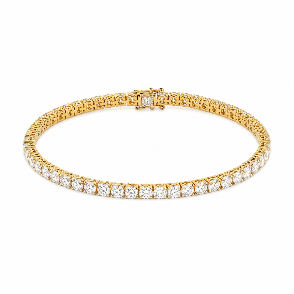 Pulsera rivière cesta cuadrada de diamantes Lumen