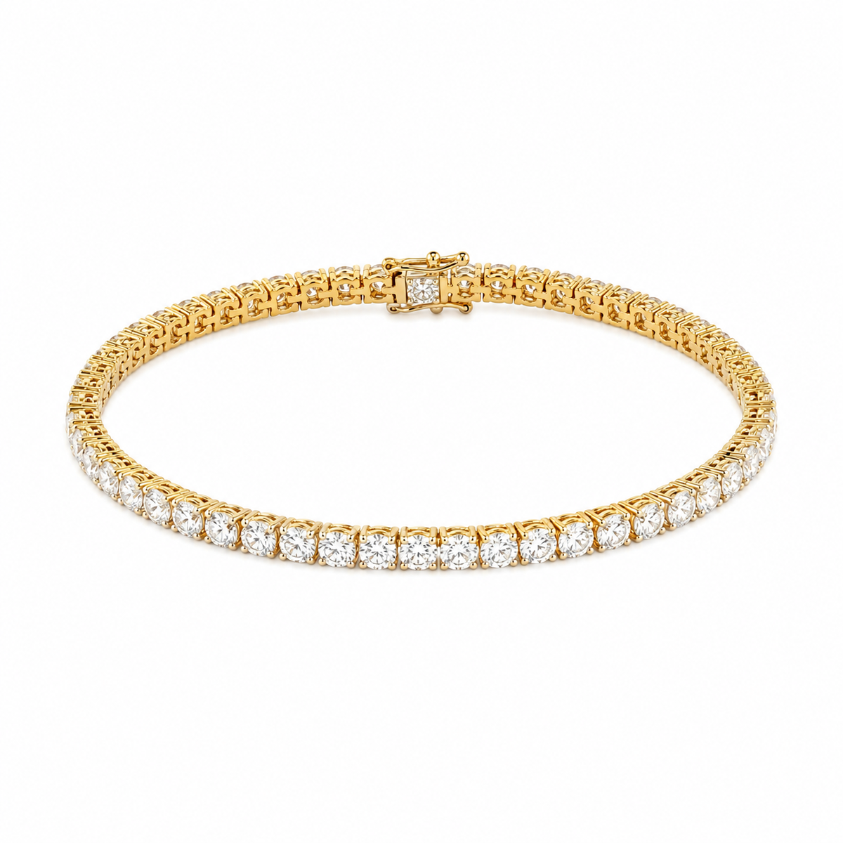 Pulsera rivière cesta cuadrada de diamantes Lumen
