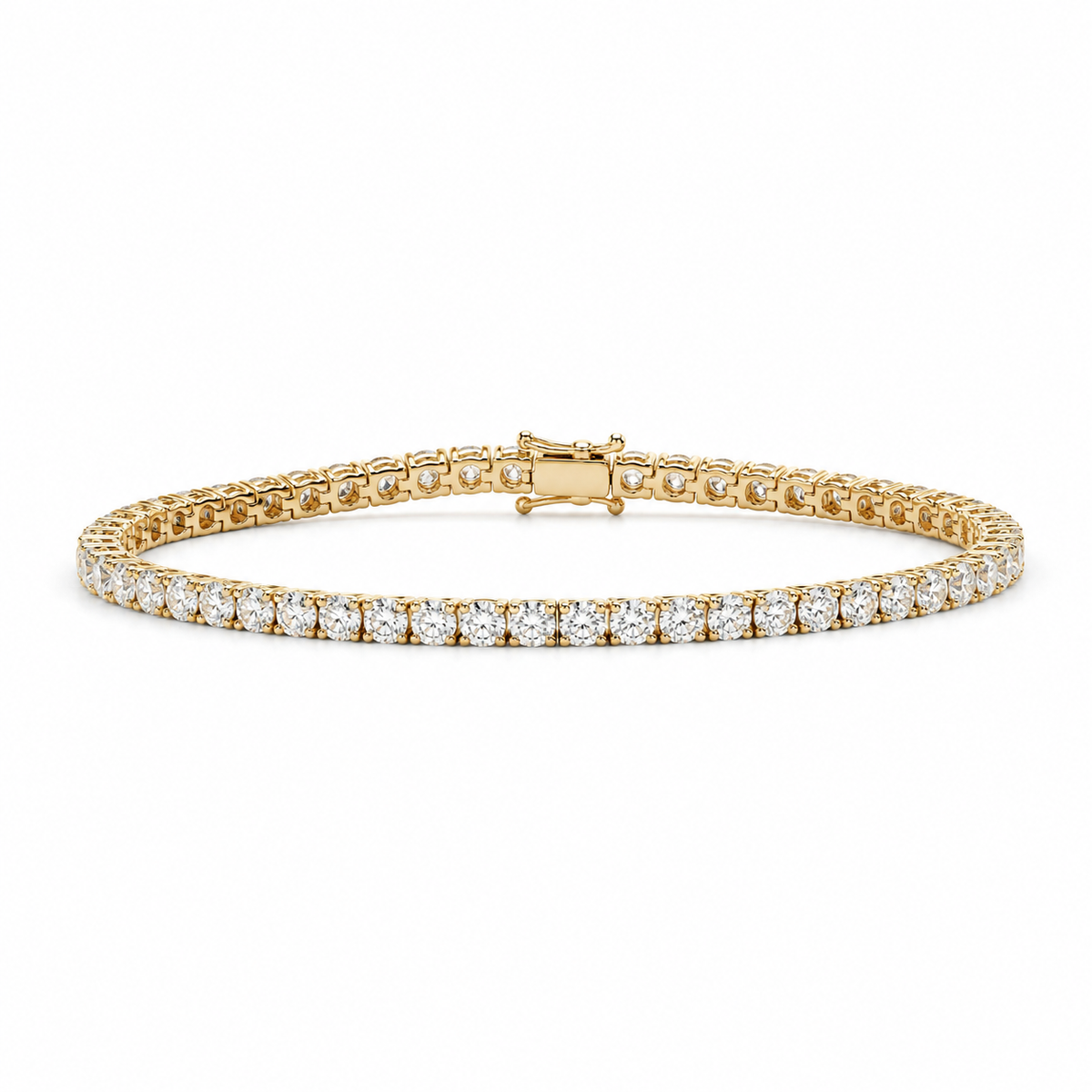 Pulsera rivière cesta cuadrada de diamantes Lumen