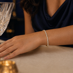Pulsera rivière cesta cuadrada de diamantes Lumen