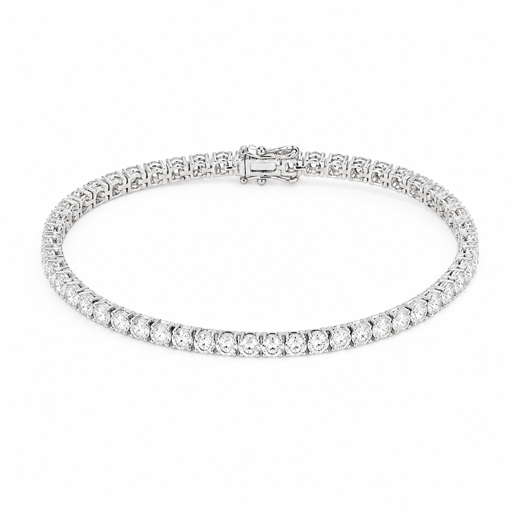 Pulsera rivière cesta cuadrada de diamantes Lumen