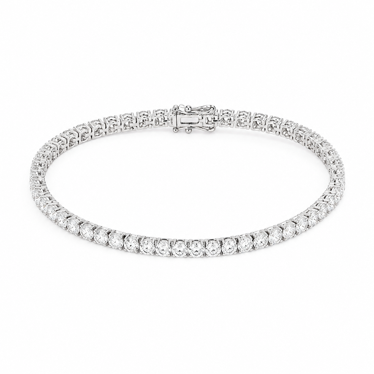 Pulsera rivière cesta cuadrada de diamantes Lumen