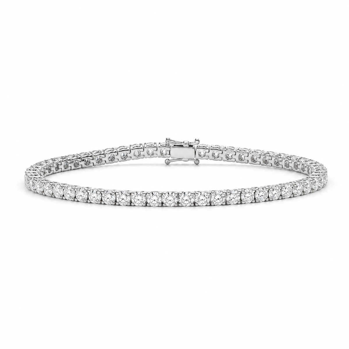 Pulsera rivière cesta cuadrada de diamantes Lumen