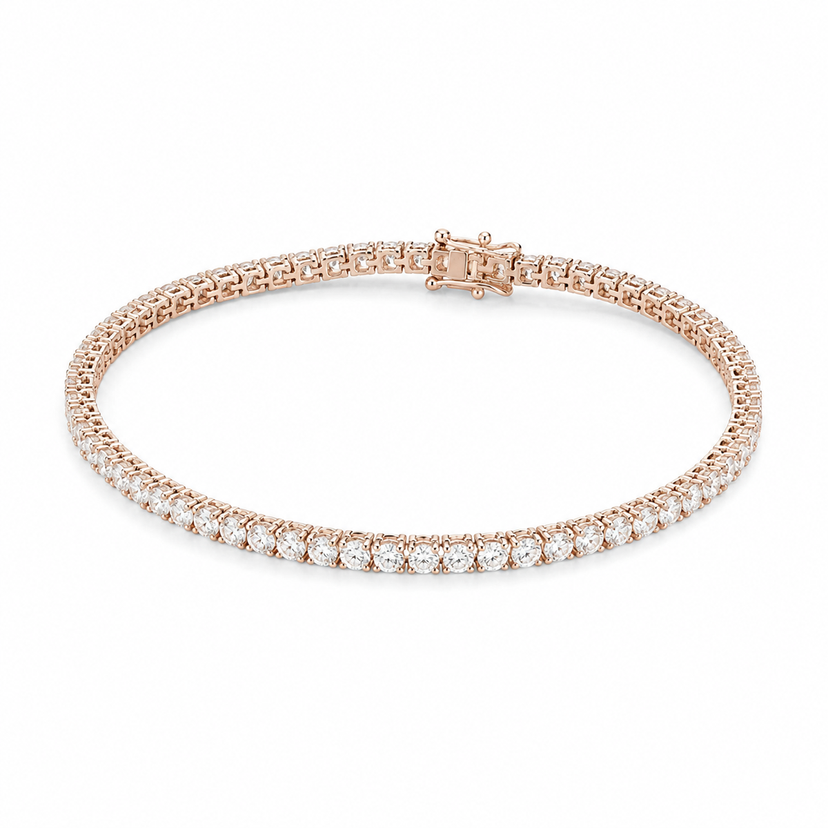 Pulsera rivière cesta cuadrada de diamantes Lumen