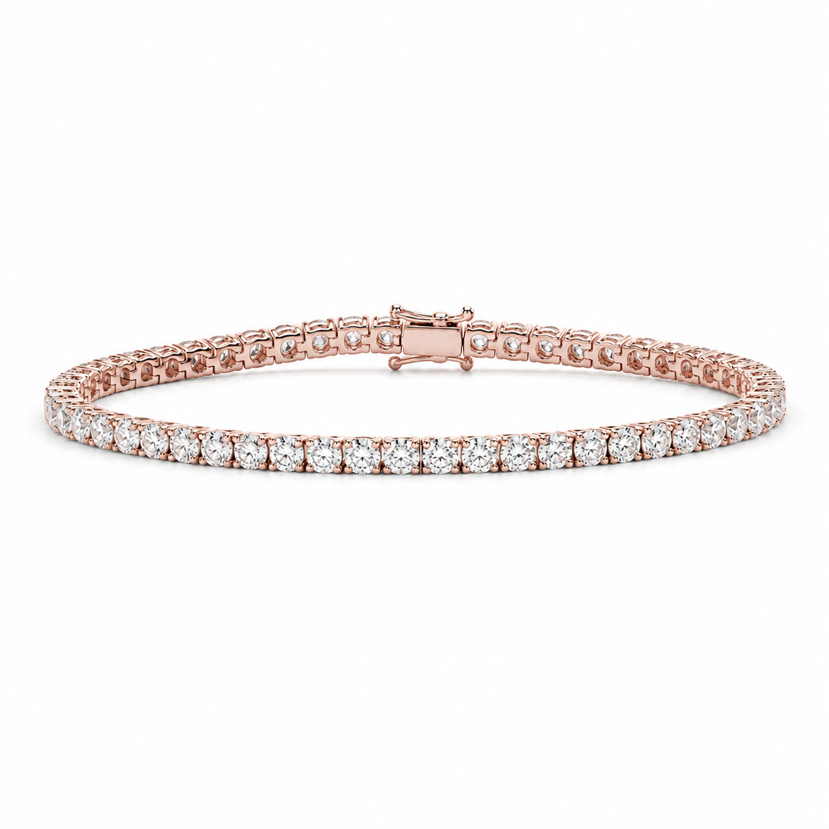 Pulsera rivière cesta cuadrada de diamantes Lumen