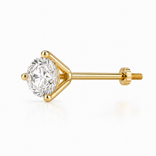 Pendientes Martini con diamantes de laboratorio de 2 ct en oro amarillo de 18K